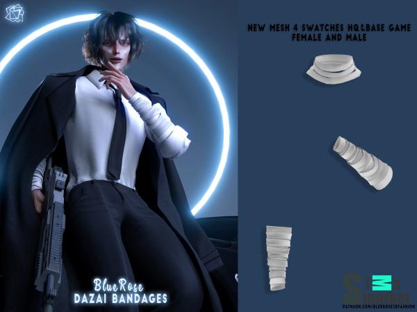 dazai bandages -brsims для Симс 4. Скачать мод