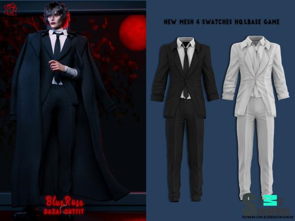 dazai costume -brsims для Симс 4. Скачать мод