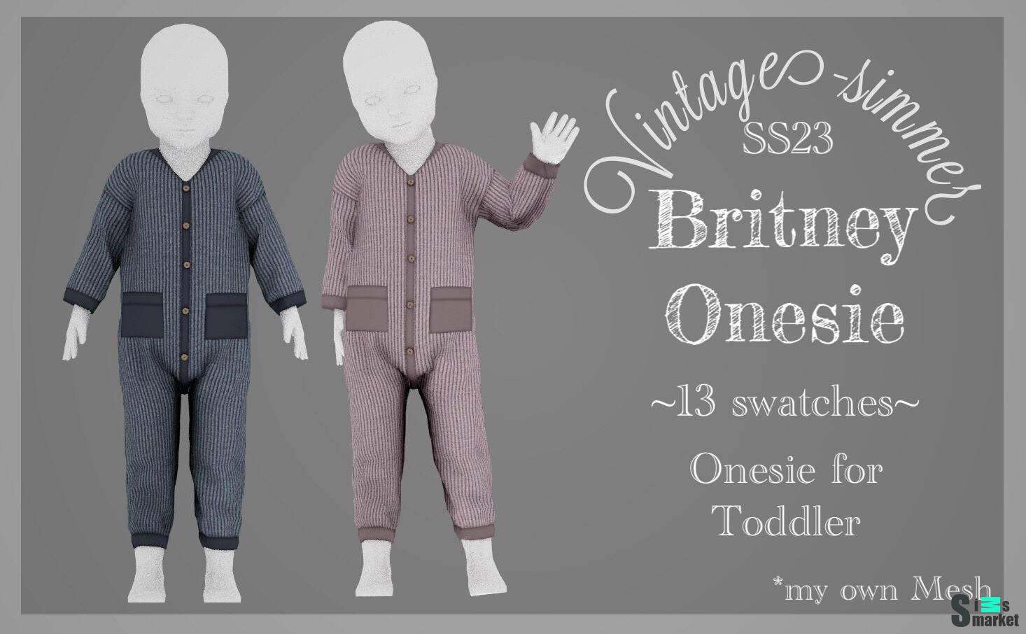 Комбинезон для тоддлеров "Britney Onesie" для Симс 4. Скачать мод