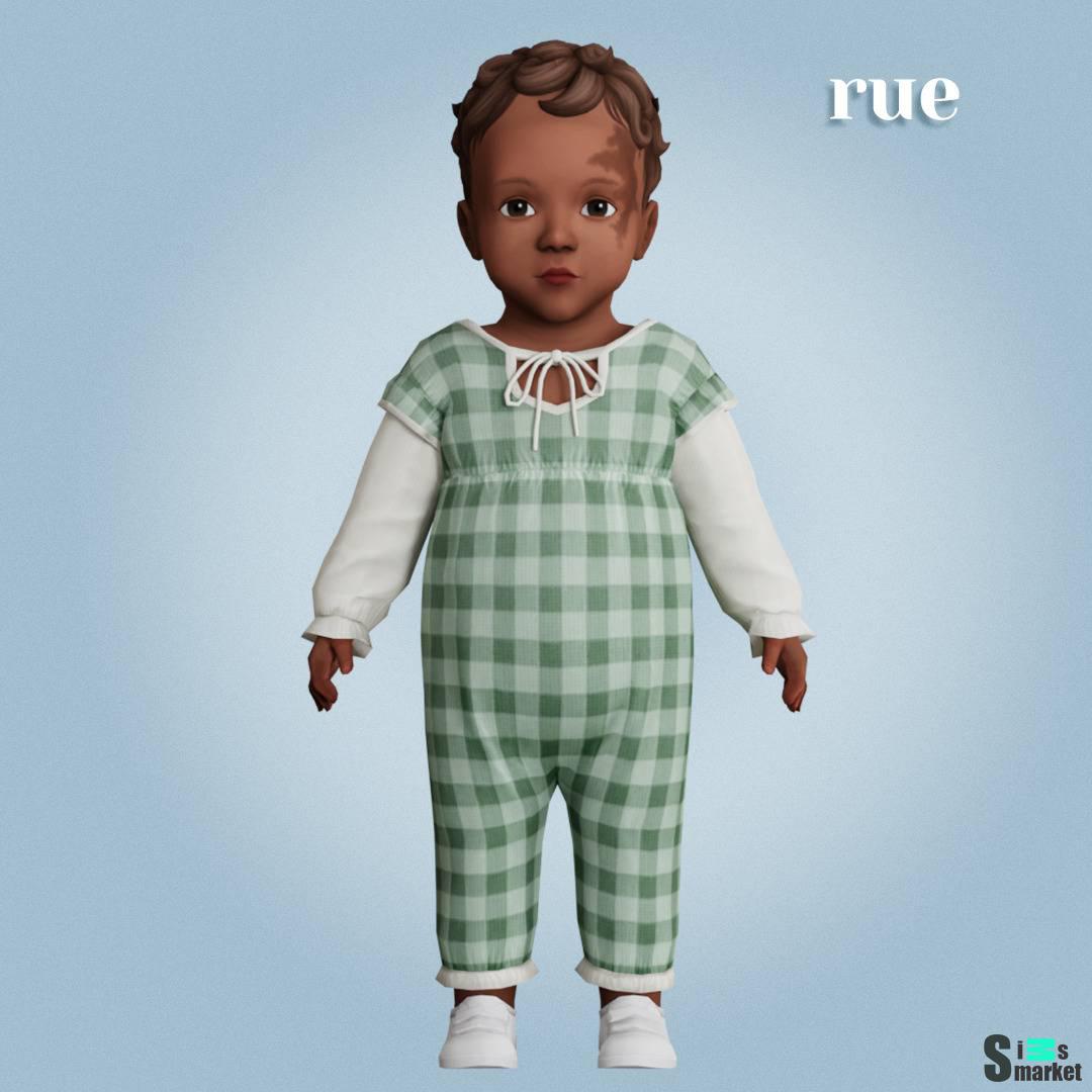 Комплект для младенцев "rue overalls" для Симс 4 для Симс 4. Скачать мод