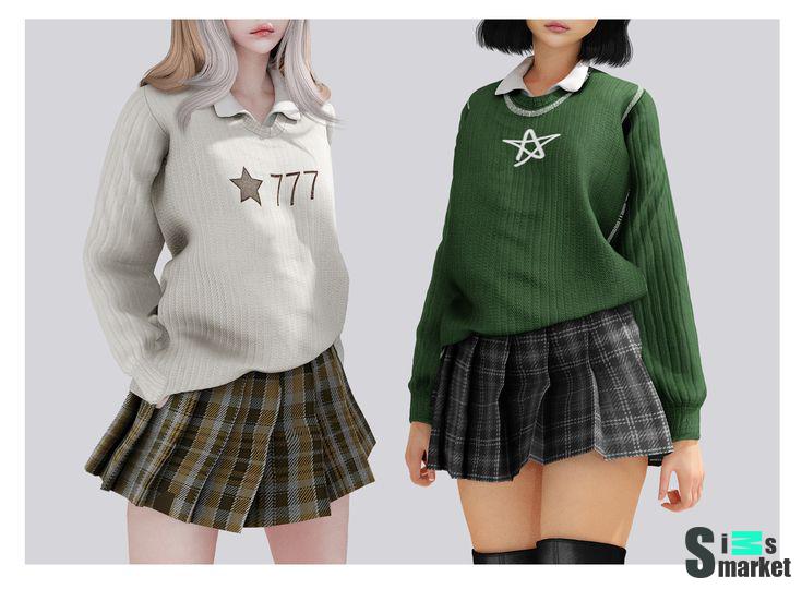 Milena outfit для Симс 4. Скачать мод