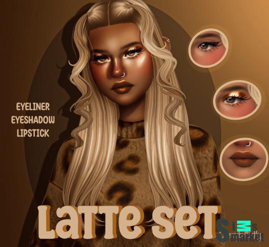 Набор косметики "Latte set ☕"- для Симс 4 для Симс 4. Скачать мод