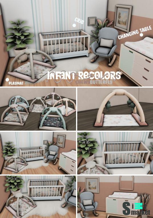 Перекрашивает детские вещи "[CB] Infant items recolor"- для Симс 4 для Симс 4. Скачать мод