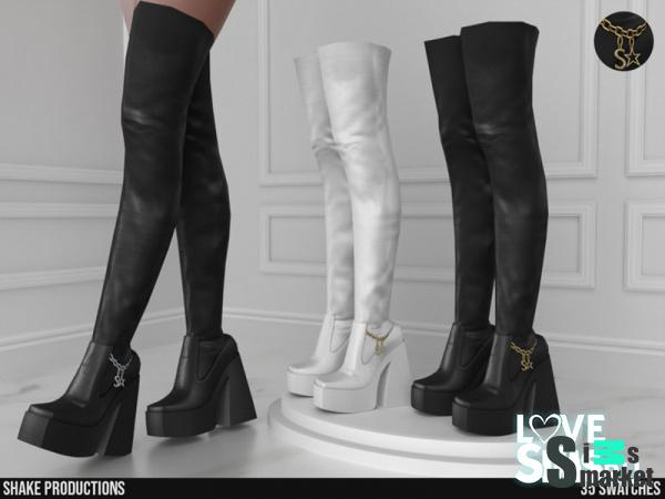 Сапоги High Heel Boots S122305 для Симс 4. Скачать мод