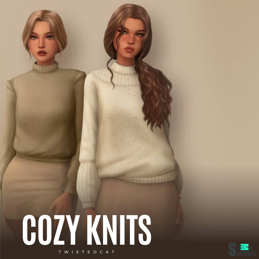 Женские свитера "Cozy Knits" для Симс 4 для Симс 4. Скачать мод