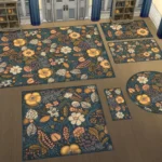 Garden Pattern Rectangle Dance Rug Small #2 Samtuse963