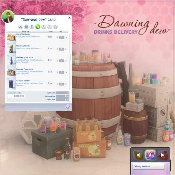 'Dawning dew' DRINKS DELIVERY