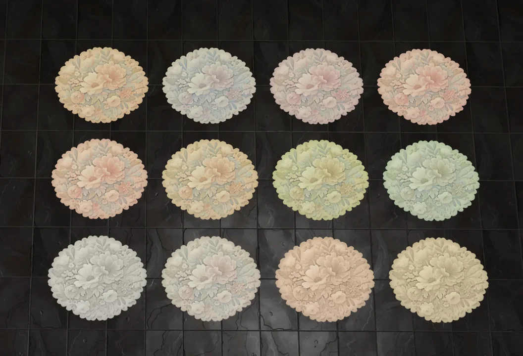 Cute Fluffy Flower Dance Rug #12 Samtuse963