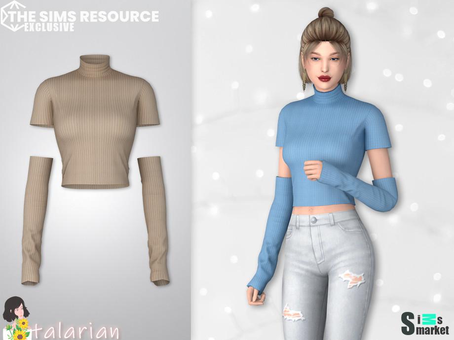 Adelaide Knit Top by talarian для Симс 4. Скачать мод