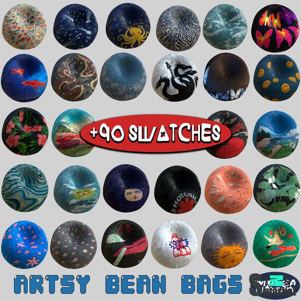 Artsy Bean Bag для Симс 4. Скачать мод