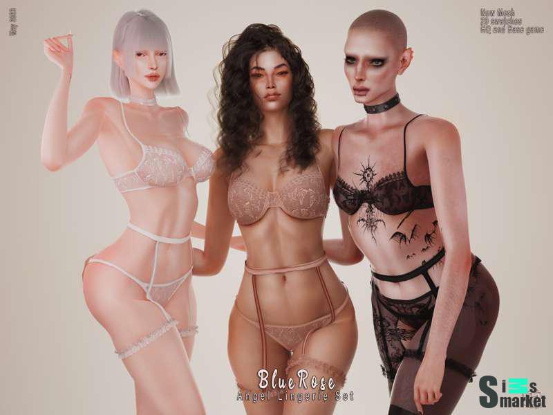 Белье Angel Lingerie (by BR) для Симс 4. Скачать мод