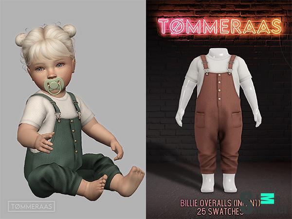 billie overalls (infants) для Симс 4. Скачать мод