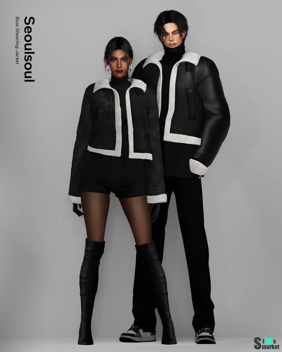 Дубленка "Shearling Jacket V2" для Симс 4. Скачать мод Дубленка "Shearling Jacket V2" для Симс 4. Скачать мод