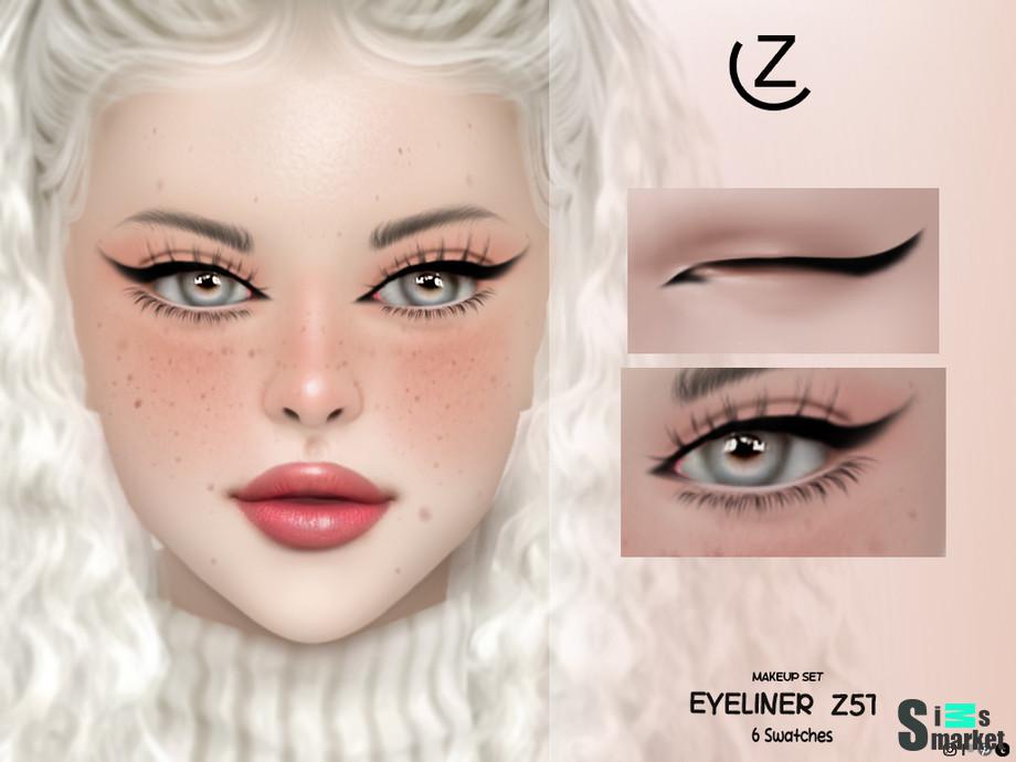 MAKEUP SET-EYELINER Z51 для Симс 4. Скачать мод