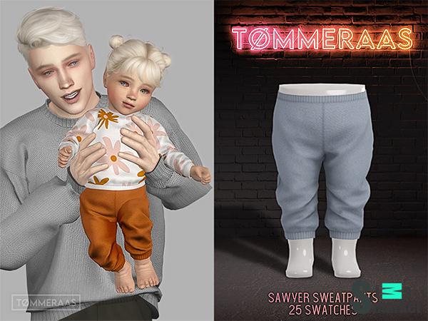 sawyer sweatpants (infants) для Симс 4. Скачать мод