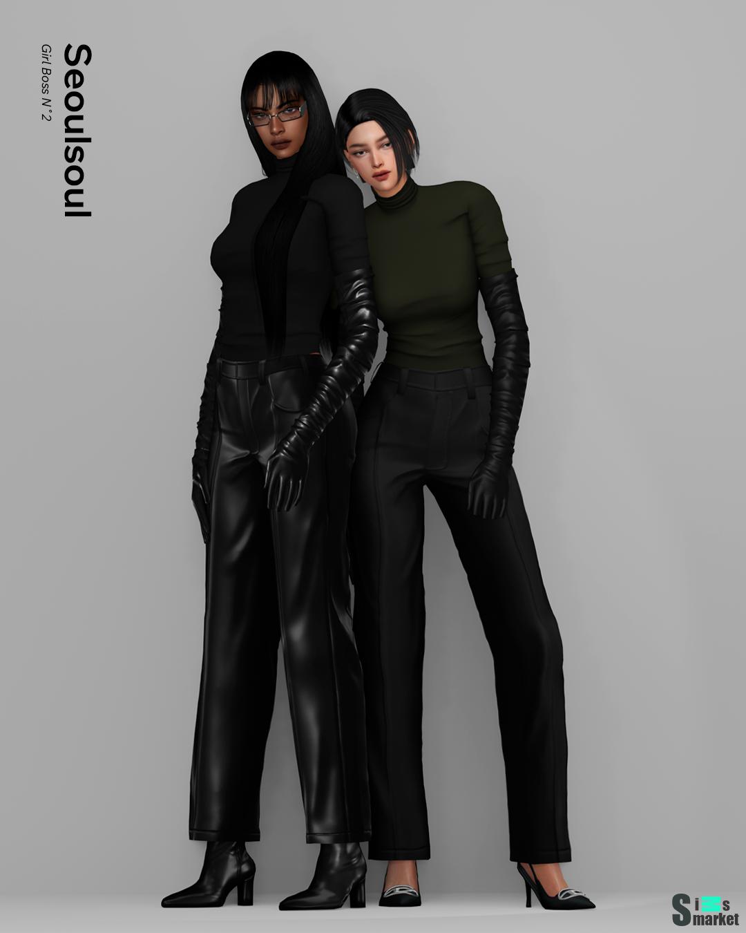 Сет Girl Boss (by SEOULSOUL) для Симс 4. Скачать мод