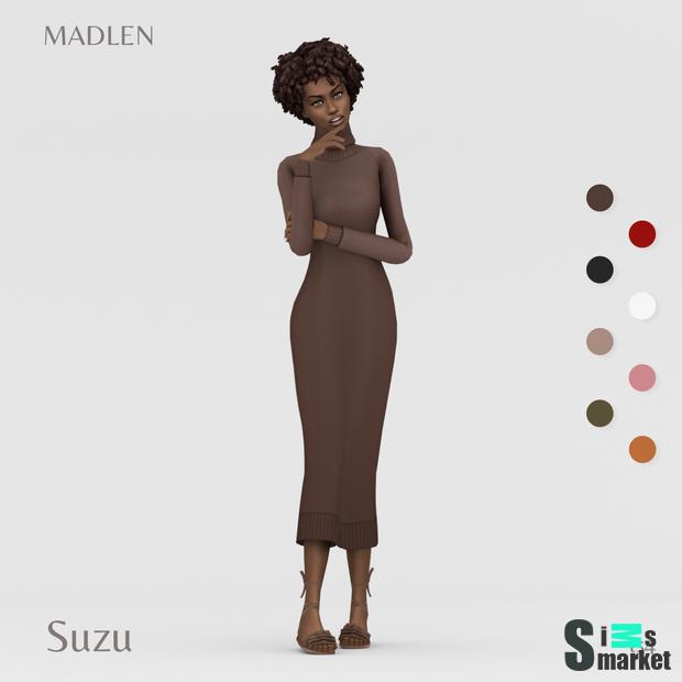 Suzu Dress для Симс 4. Скачать мод