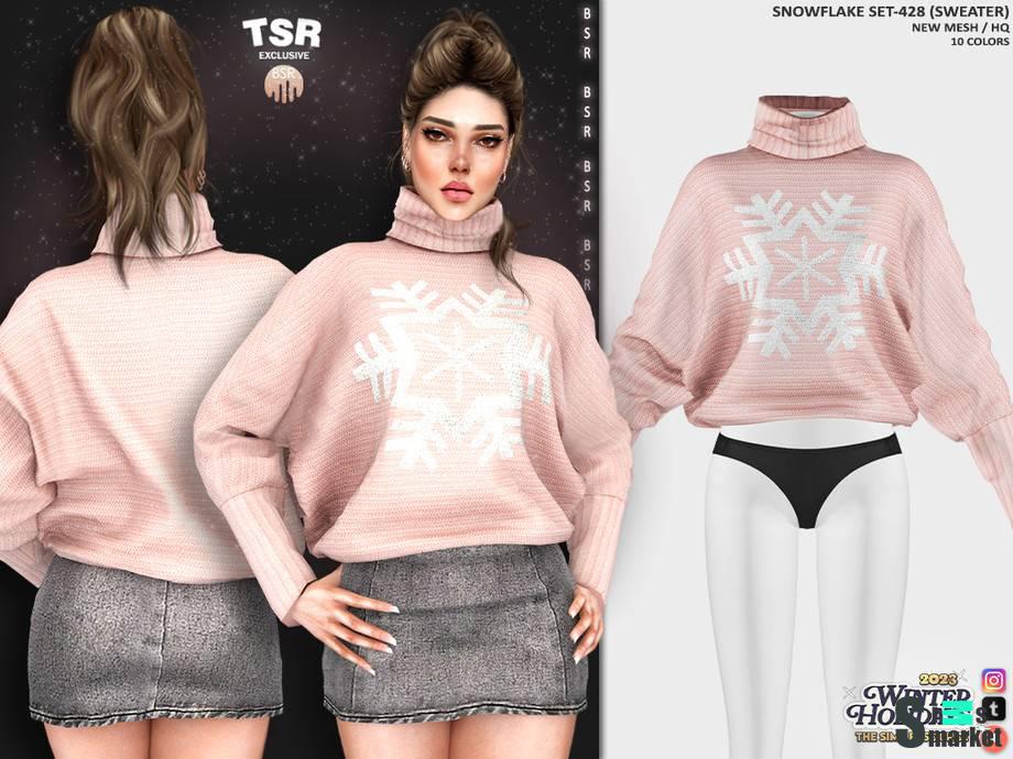 Свитер и юбка "SNOWFLAKE SET" для Симс 4. Скачать мод Свитер и юбка "SNOWFLAKE SET" для Симс 4. Скачать мод