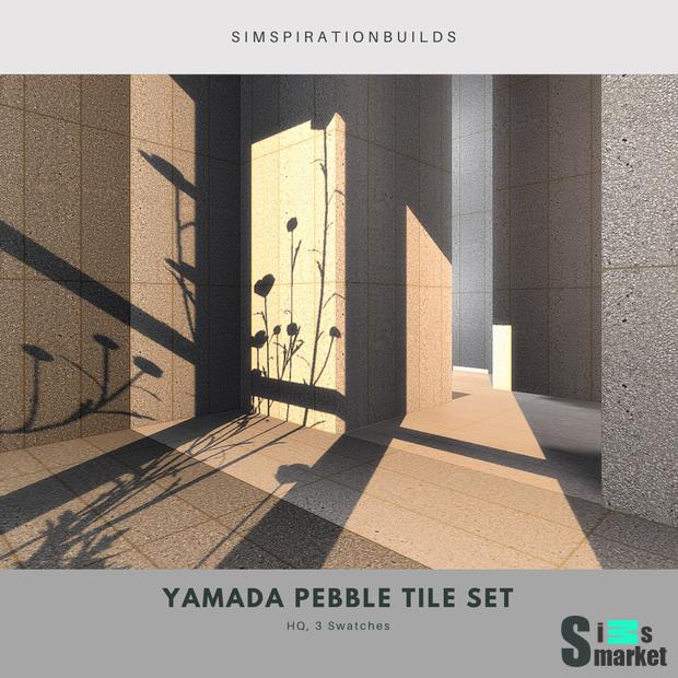 Yamada Pebble Tile Set для Симс 4. Скачать мод