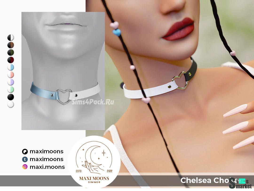 Чокер "Chelsea Choker" для Симс 4. Скачать мод