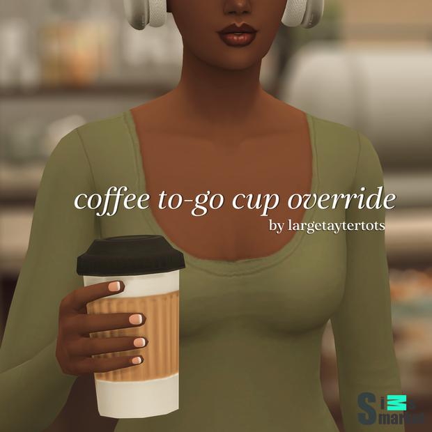 Дефолтные замены "coffee to-go cup override by largetaytertots" - для Симс 4 для Симс 4. Скачать мод