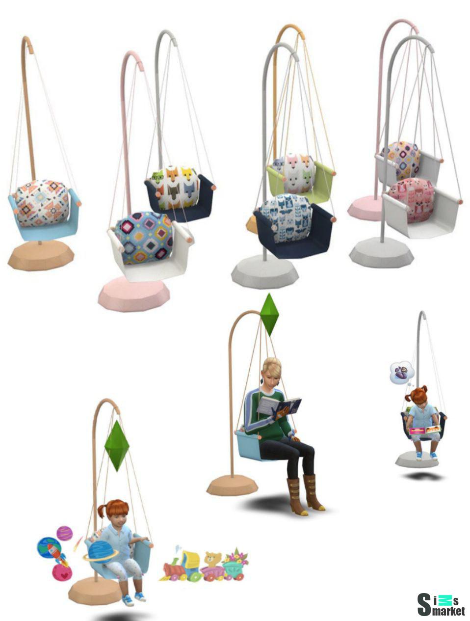 Функциональное кресло-качалка для малышей "[Patreon] Functional Toddler Swing Chair"- для Симс 4 для Симс 4. Скачать мод