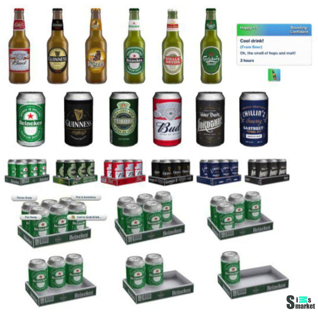 Функциональное пиво "[SS] Functional Beer Classic"- Для Симс 4 для Симс 4. Скачать мод