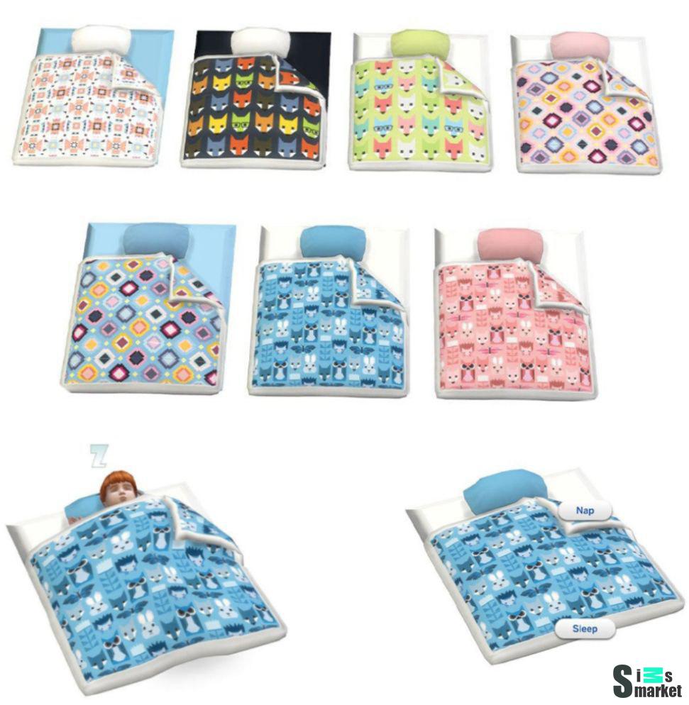 Функциональный коврик для сна малыша "[Patreon] Functional Toddler Sleeping Mat"- для Симс 4 для Симс 4. Скачать мод