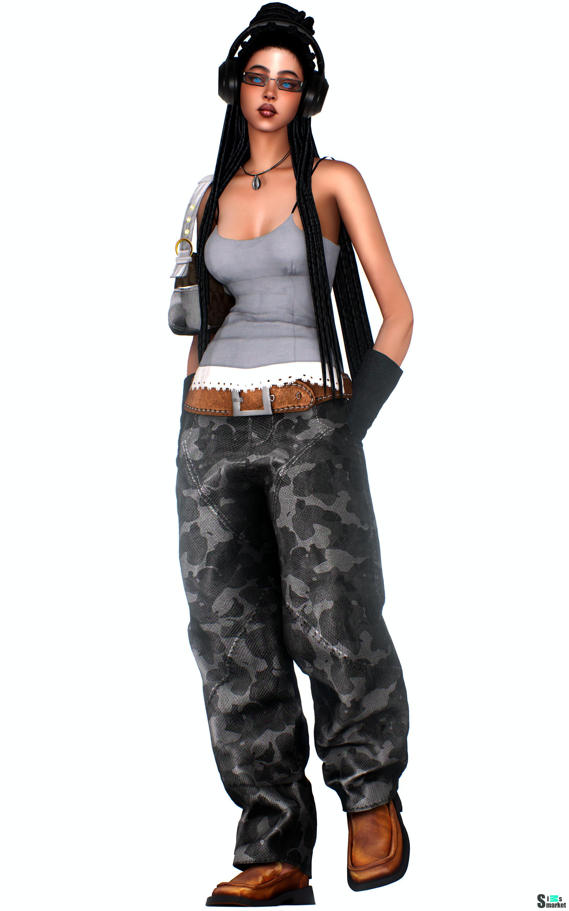 Готовый образ Street 2 (by gxxxyo) для Симс 4. Скачать мод