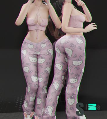 Kitty сет (by Whimp 1337) для Симс 4. Скачать мод