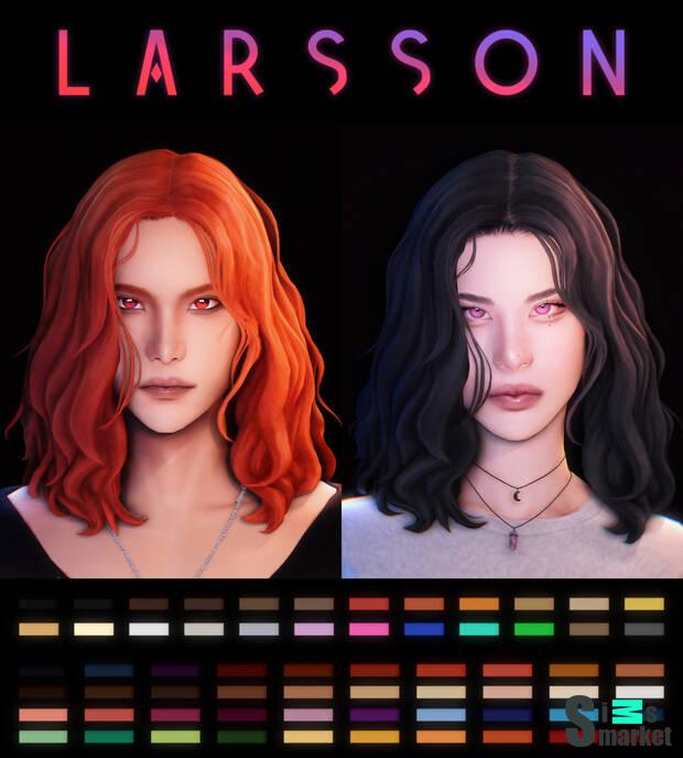 Larsson Hair by SIMANDY для Симс 4. Скачать мод