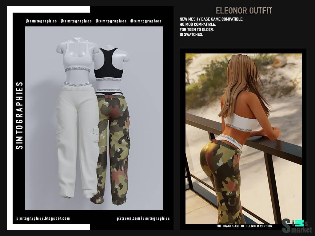 Наряд для симочки "Eleonor Outfit" для Симс 4. Скачать мод