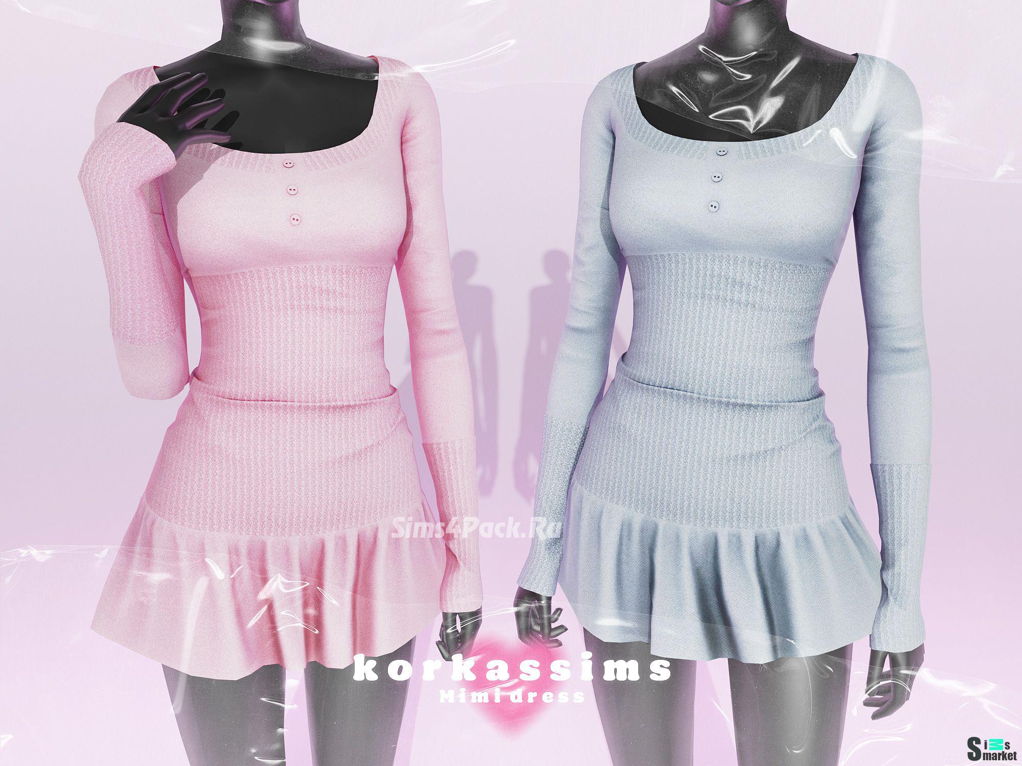 Платье "Mimi dress" для Симс 4. Скачать мод Платье "Mimi dress" для Симс 4. Скачать мод