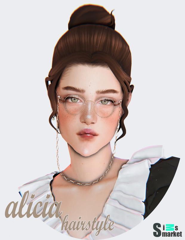 Причёска "alicia hair"- лоя Симс 4 для Симс 4. Скачать мод