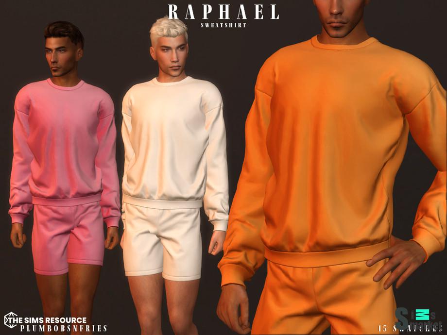 RAPHEAL sweatshirt (Верх) для Симс 4. Скачать мод