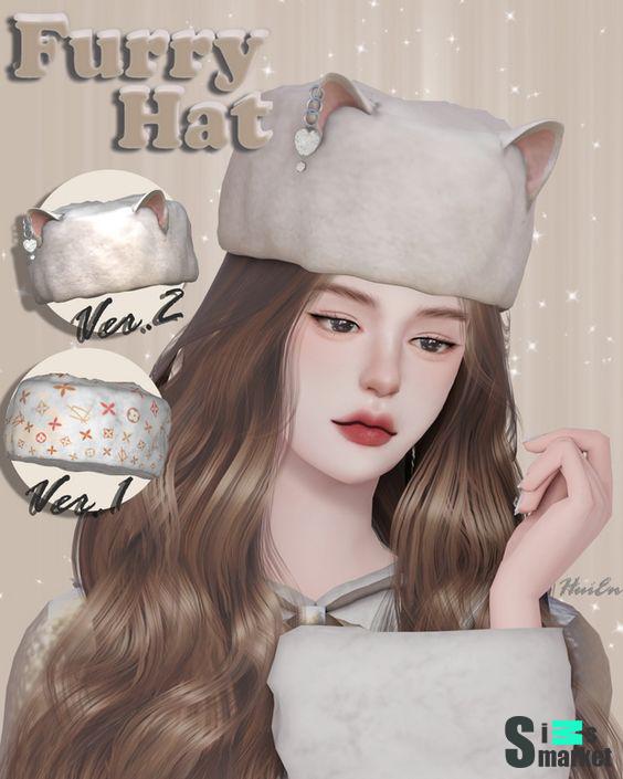 шапка "Furry Hat Ver.1 & Ver.2" для Симс 4. Скачать мод