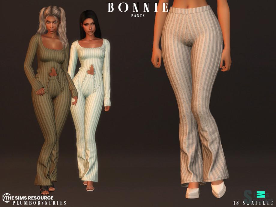 Штаны "BONNIE pants"- для Симс 4 для Симс 4. Скачать мод