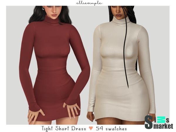 Свитер "tight short dress"- для Симс 4 для Симс 4. Скачать мод