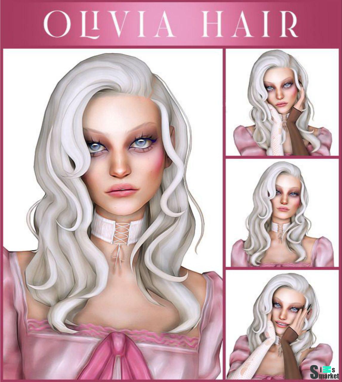 Женская прическа "Olivia Hair" для Симс 4 для Симс 4. Скачать мод