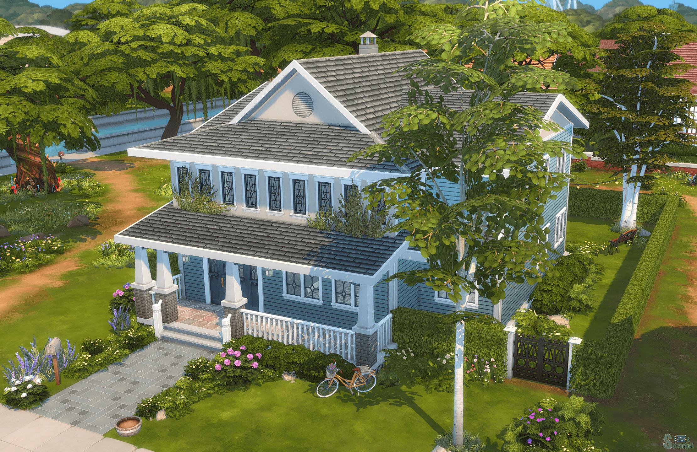 "Blue House" для Симс 4. Скачать мод