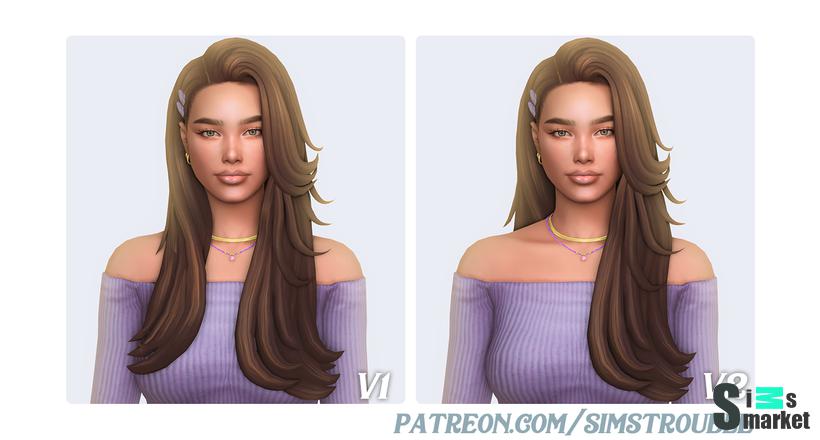 Carrie Hairstyle by simstrouble для Симс 4. Скачать мод