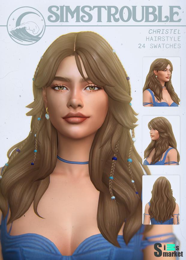 Christen Hairstyle by simstrouble для Симс 4. Скачать мод