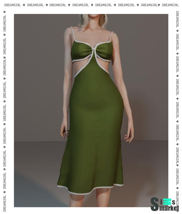 CUT OUT DRESS by dreamgirl для Симс 4. Скачать мод