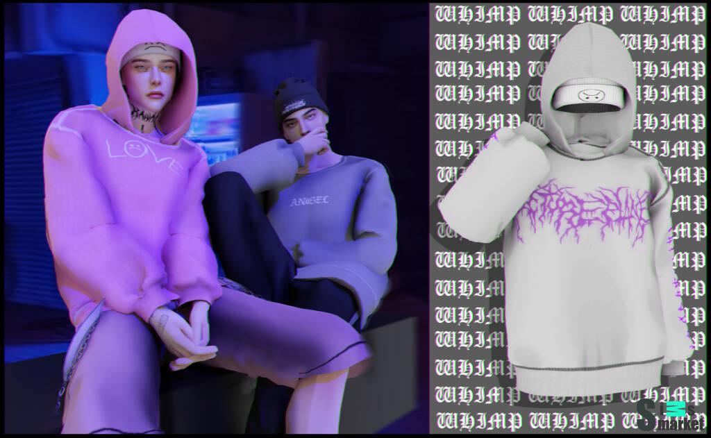 Hoodie peep X sadhat by Whimp1337 для Симс 4. Скачать мод