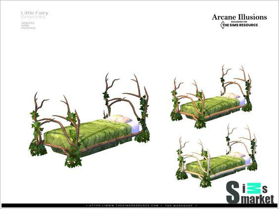 Кровать для малышей «Маленькая фея» для Симс 4. Скачать мод