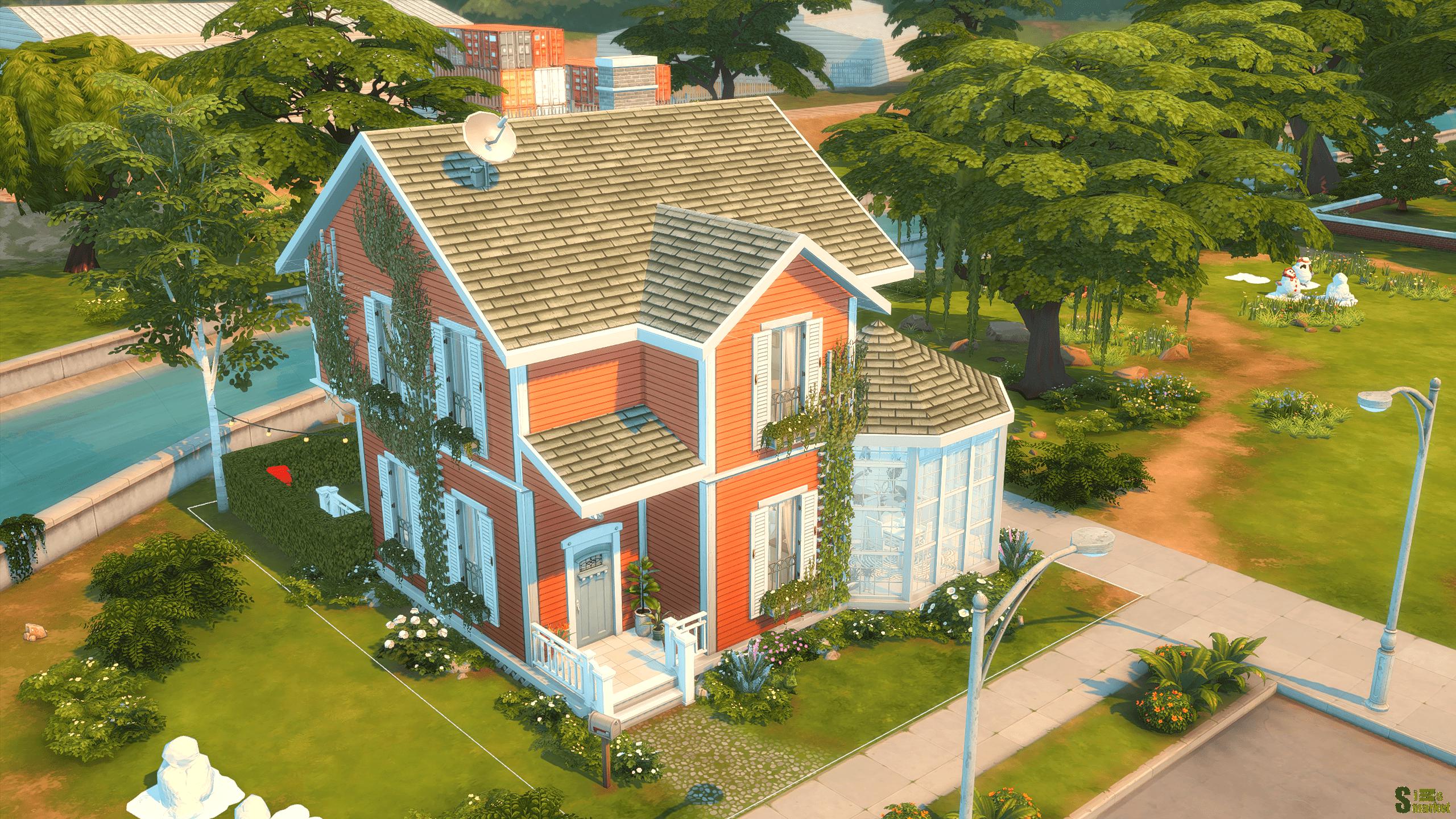 "Orange house" для Симс 4. Скачать мод