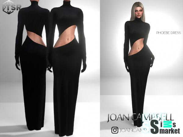 Платье Phoebe Dress для Симс 4. Скачать мод