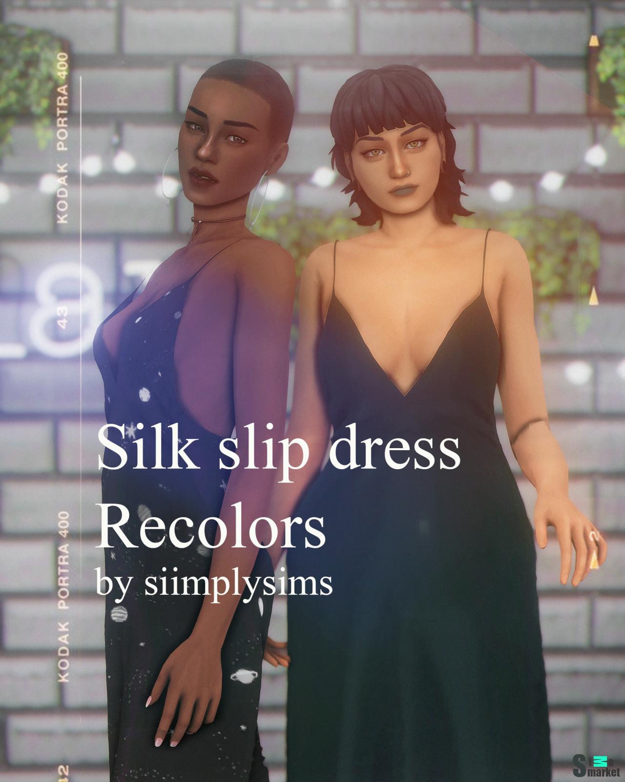 Платье "SIIMPLYSIMS"- для Симс 4 для Симс 4. Скачать мод