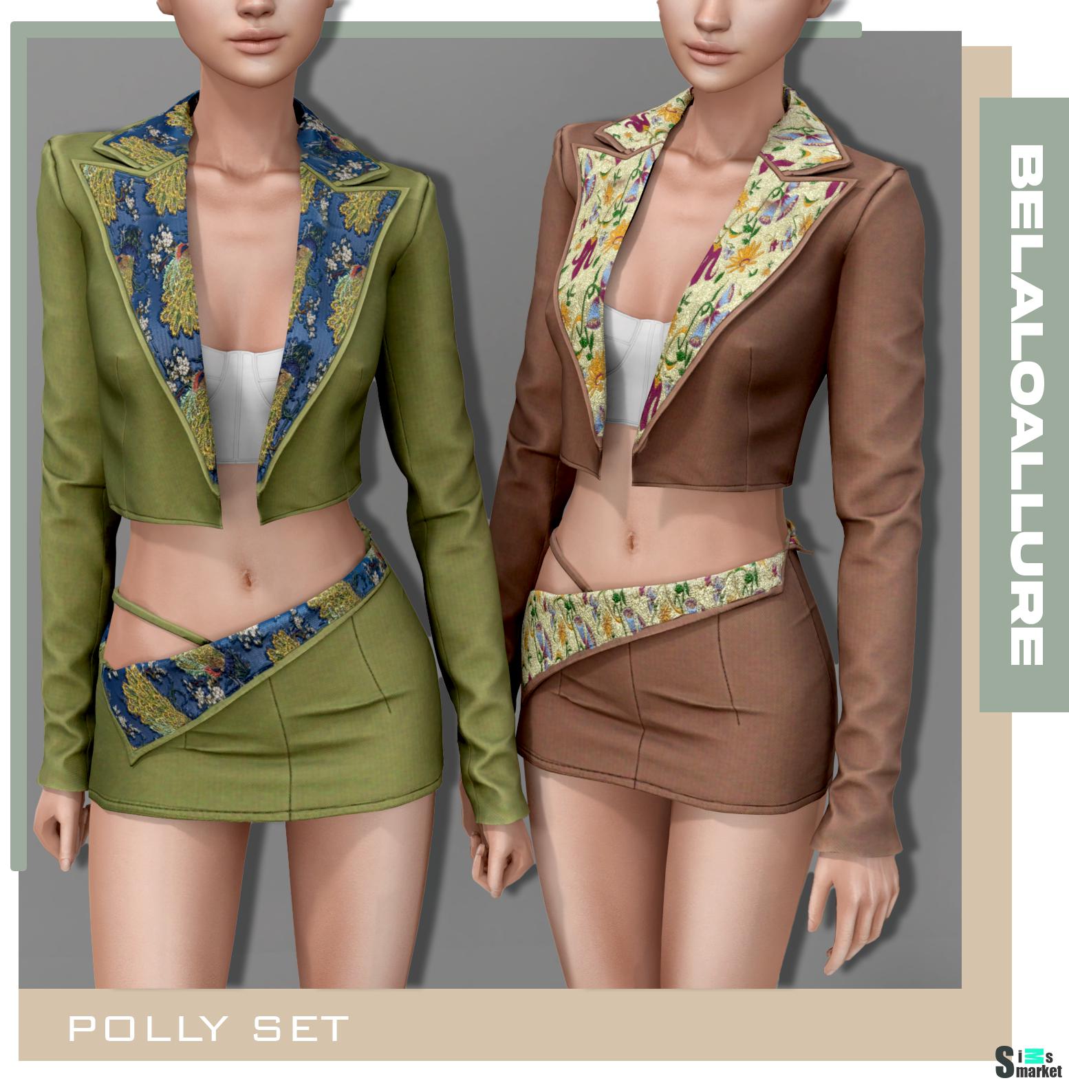 Poly set by Belaloallure для Симс 4. Скачать мод