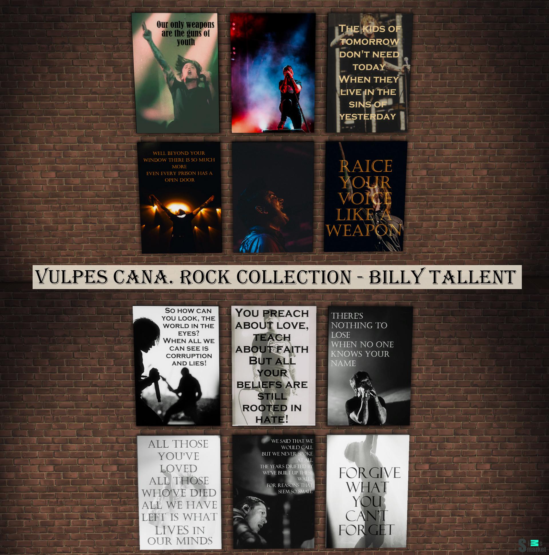 Rock Collection: Billy Talent  для Симс 4. Скачать мод